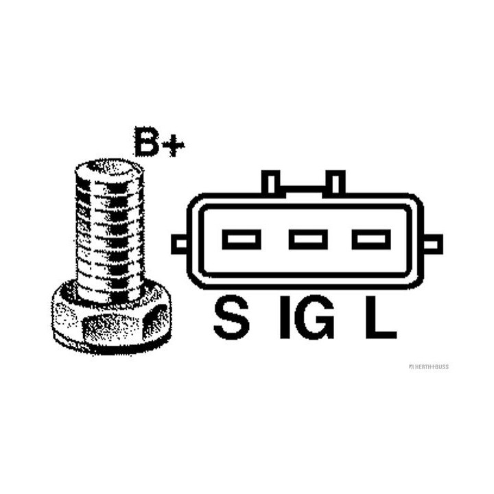 Kintamosios srovės generatorius HERTH+BUSS ELPARTS 32201202
