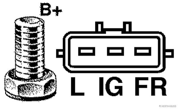 Kintamosios srovės generatorius HERTH+BUSS ELPARTS 32321580