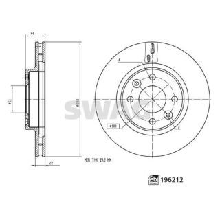 Stabdžių diskas SWAG 33 11 2057