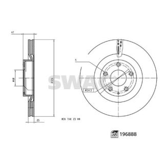 Stabdžių diskas SWAG 33 11 2371