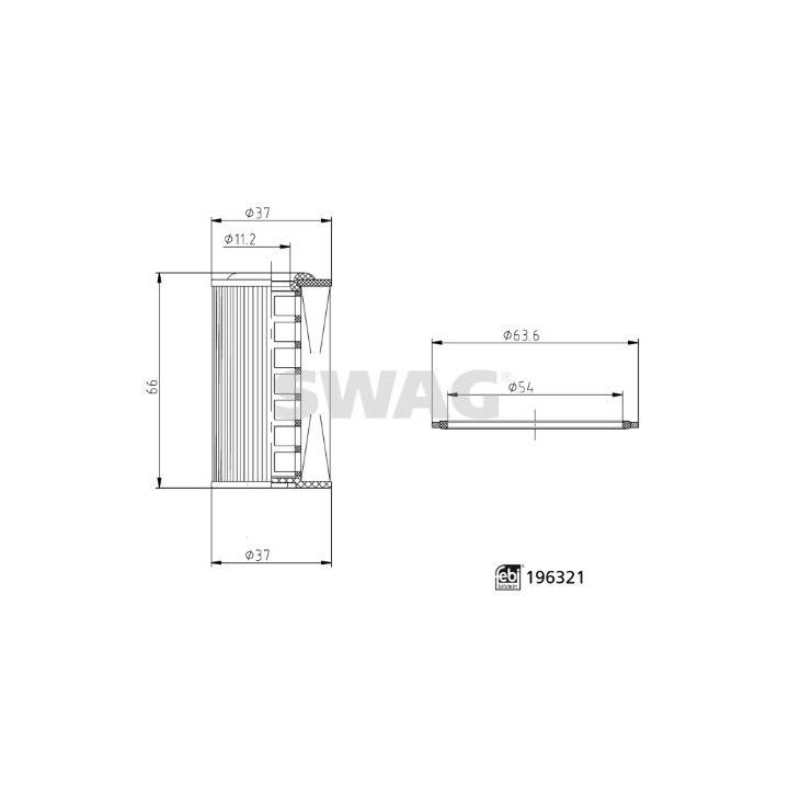 Alyvos filtras, neautomatinė transmisija SWAG 33 11 2124