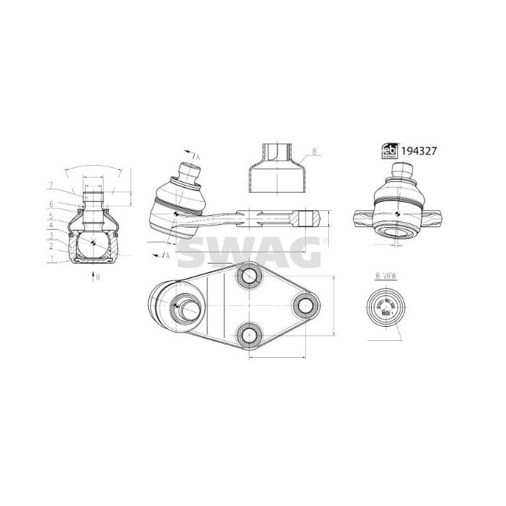 Šarnyras / girgždukas SWAG 33 11 1632