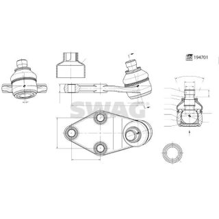 Šarnyras / girgždukas SWAG 33 11 1746
