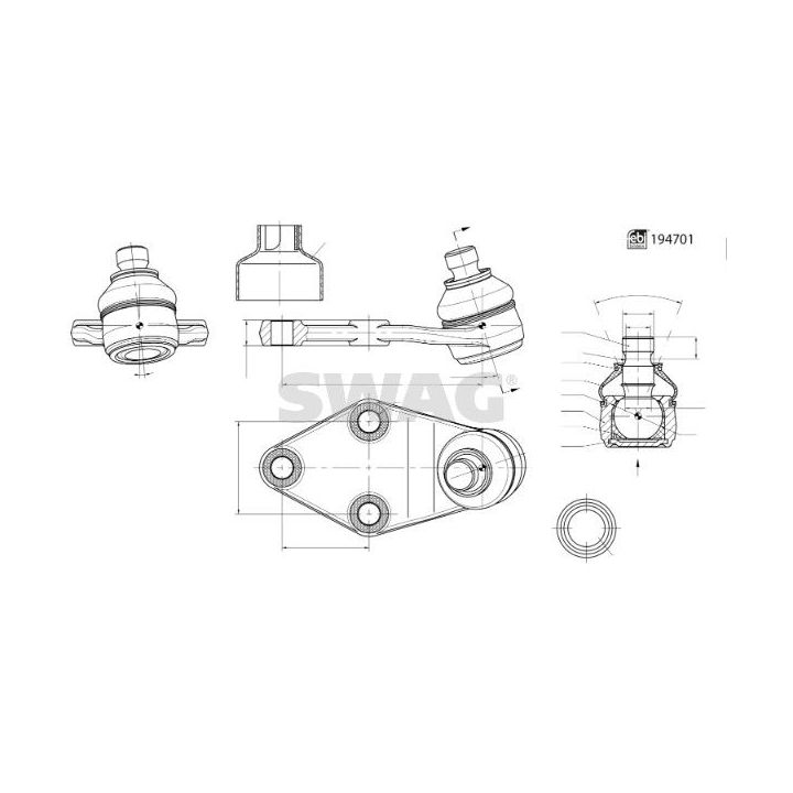 Šarnyras / girgždukas SWAG 33 11 1746