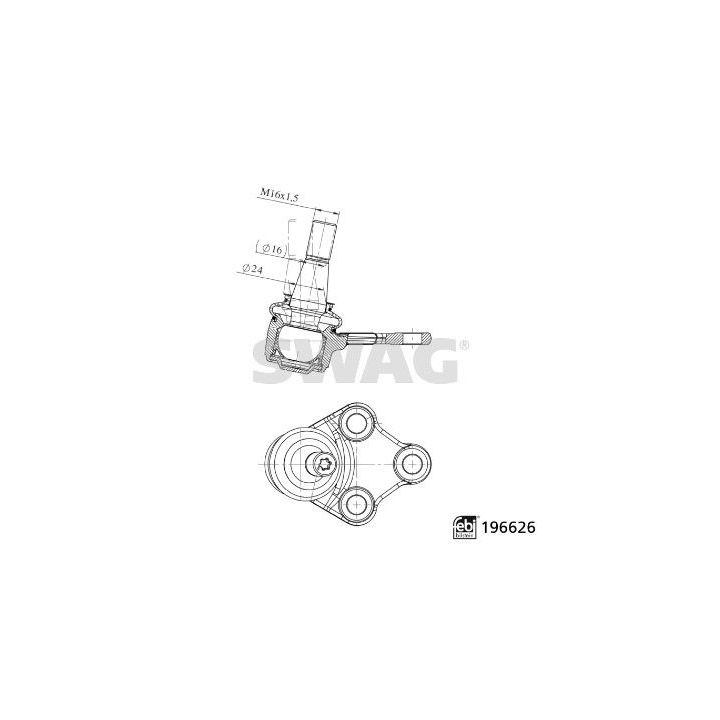 Šarnyras / girgždukas SWAG 33 11 2278