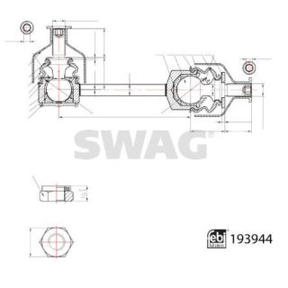 šarnyro stabilizatorius SWAG 33 11 1448