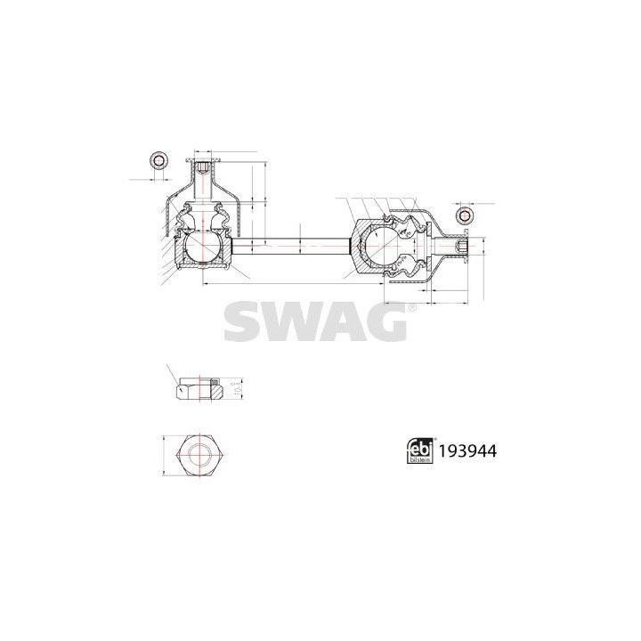 šarnyro stabilizatorius SWAG 33 11 1448