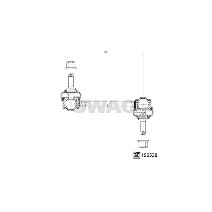šarnyro stabilizatorius SWAG 33 11 2221