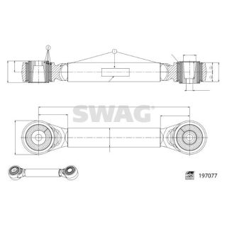 šarnyro stabilizatorius SWAG 33 11 2460