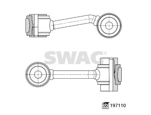 šarnyro stabilizatorius SWAG 33 11 2482