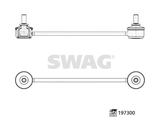 šarnyro stabilizatorius SWAG 33 11 2554