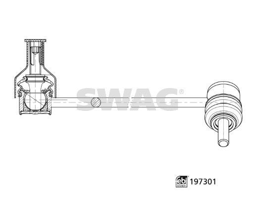 šarnyro stabilizatorius SWAG 33 11 2555