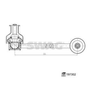šarnyro stabilizatorius SWAG 33 11 2556