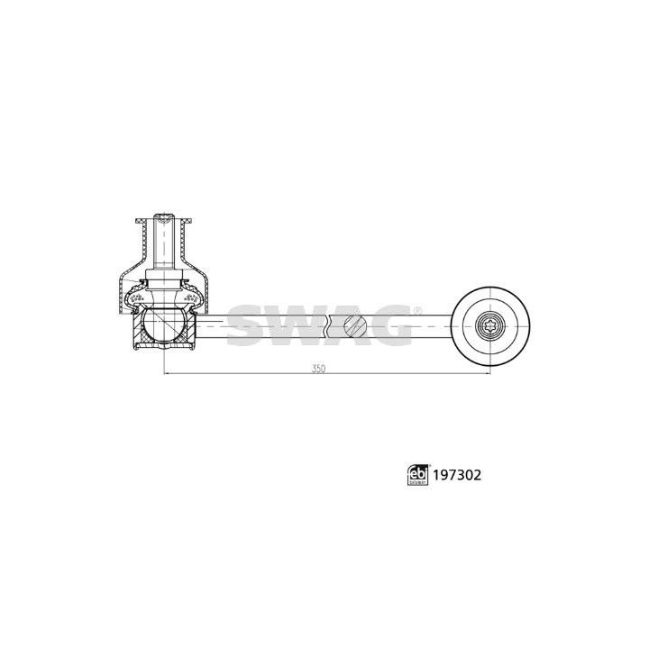 šarnyro stabilizatorius SWAG 33 11 2556