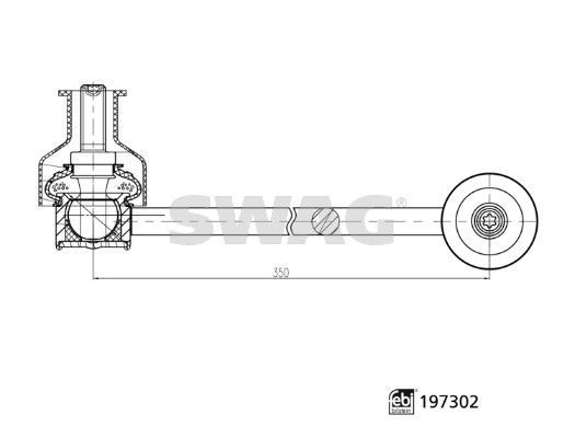šarnyro stabilizatorius SWAG 33 11 2556