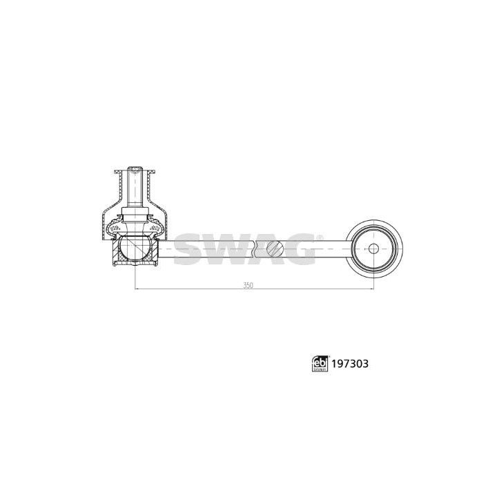 šarnyro stabilizatorius SWAG 33 11 2557
