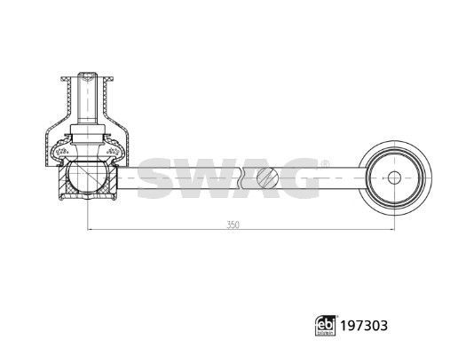 šarnyro stabilizatorius SWAG 33 11 2557