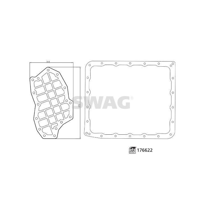 Hidraulinių filtrų komplektas, automatinė transmisija SWAG 33 10 5162