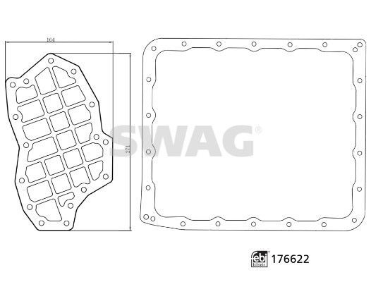 Hidraulinių filtrų komplektas, automatinė transmisija SWAG 33 10 5162