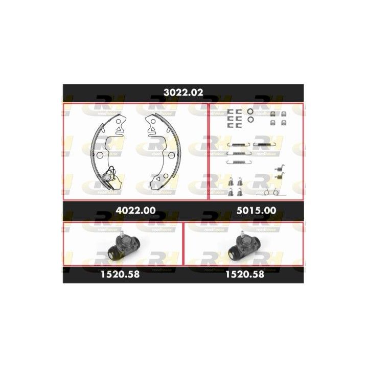 Stabdžių rinkinys, būgniniai stabdžiai ROADHOUSE SPK 3022.02