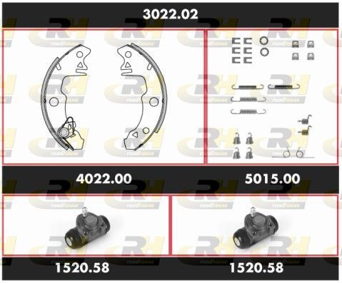 Stabdžių rinkinys, būgniniai stabdžiai ROADHOUSE SPK 3022.02