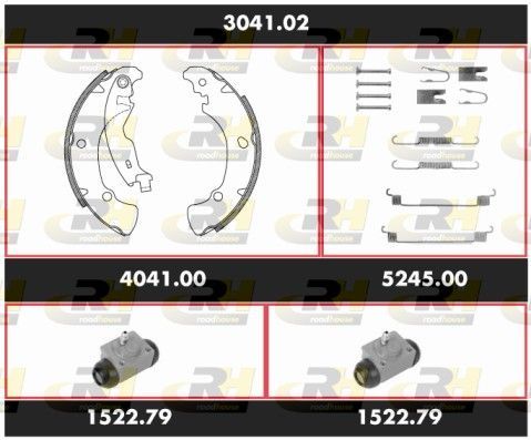 Stabdžių rinkinys, būgniniai stabdžiai ROADHOUSE SPK 3041.02