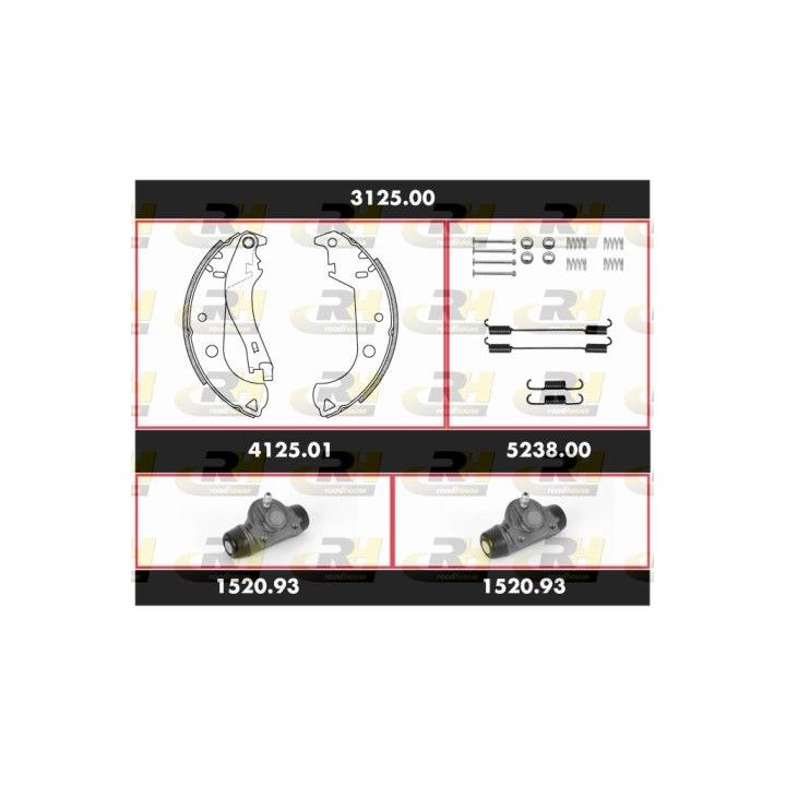 Stabdžių rinkinys, būgniniai stabdžiai ROADHOUSE SPK 3125.00