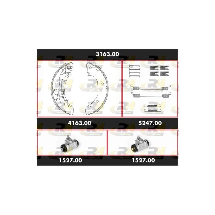 Stabdžių rinkinys, būgniniai stabdžiai ROADHOUSE SPK 3163.00