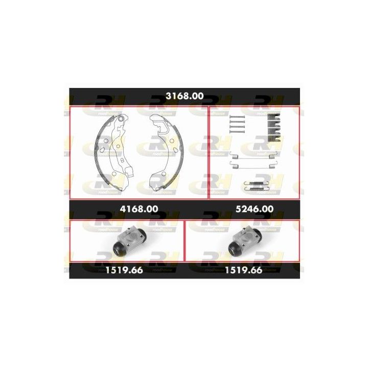 Stabdžių rinkinys, būgniniai stabdžiai ROADHOUSE SPK 3168.00