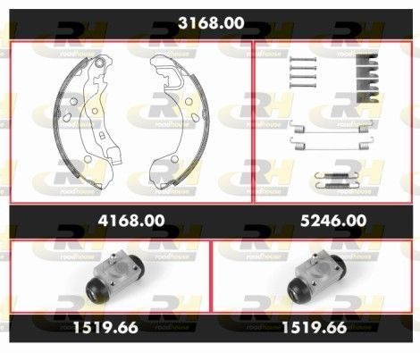 Stabdžių rinkinys, būgniniai stabdžiai ROADHOUSE SPK 3168.00