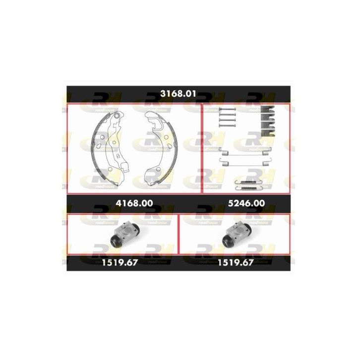 Stabdžių rinkinys, būgniniai stabdžiai ROADHOUSE SPK 3168.01