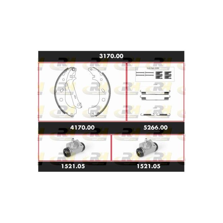 Stabdžių rinkinys, būgniniai stabdžiai ROADHOUSE SPK 3170.00