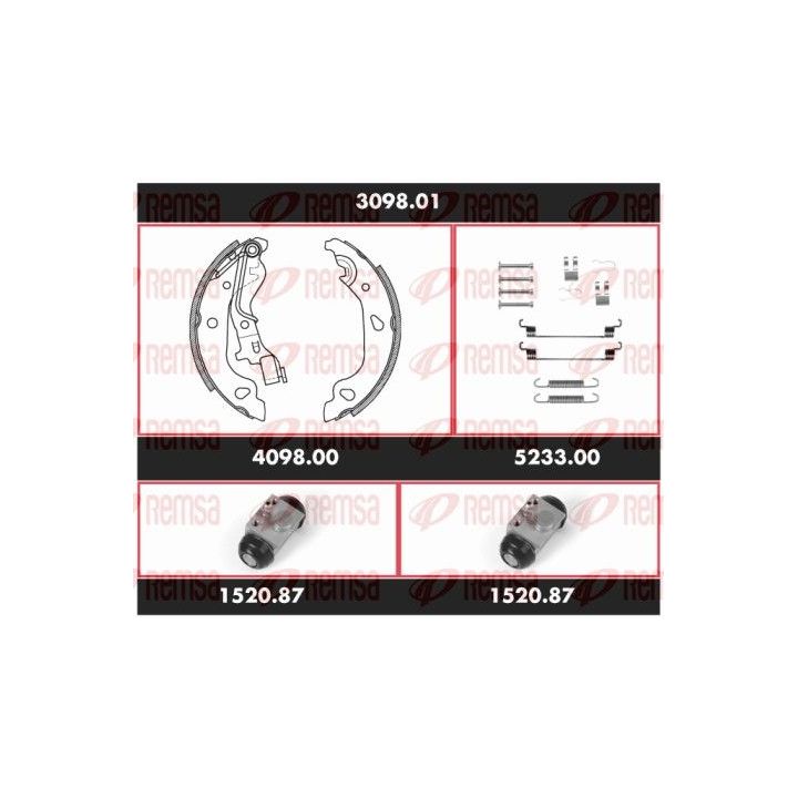 Stabdžių rinkinys, būgniniai stabdžiai REMSA SPK 3098.01