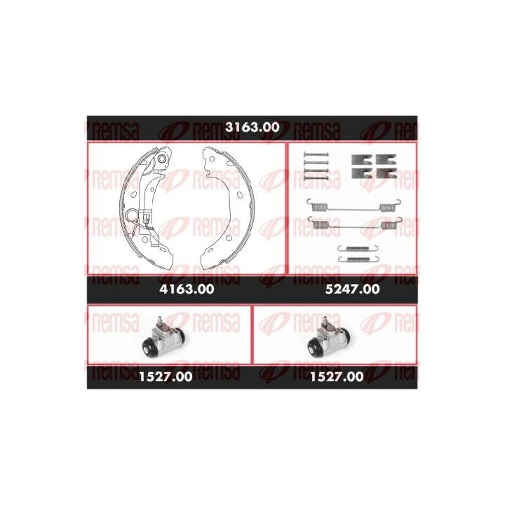 Stabdžių rinkinys, būgniniai stabdžiai REMSA SPK 3163.00