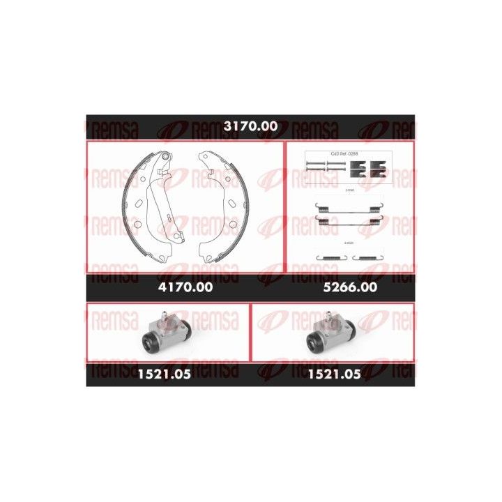 Stabdžių rinkinys, būgniniai stabdžiai REMSA SPK 3170.00