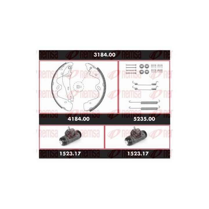 Stabdžių rinkinys, būgniniai stabdžiai REMSA SPK 3184.00