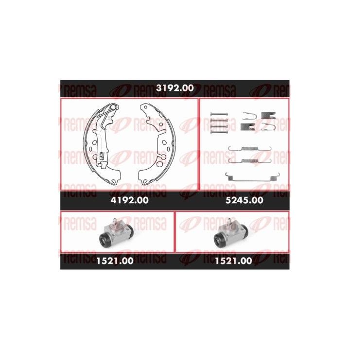 Stabdžių rinkinys, būgniniai stabdžiai REMSA SPK 3192.00