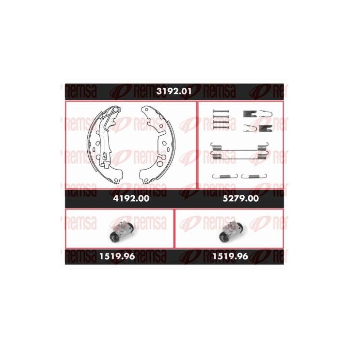 Stabdžių rinkinys, būgniniai stabdžiai REMSA SPK 3192.01