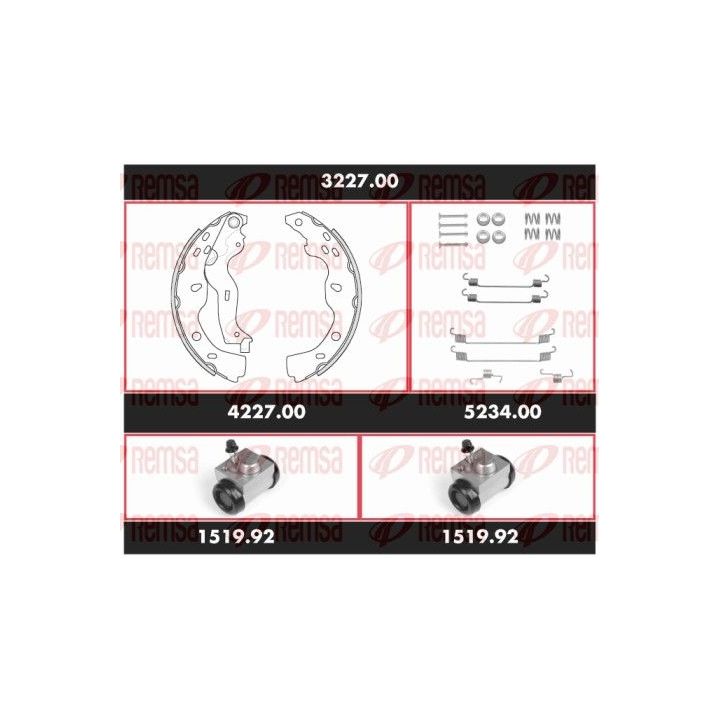 Stabdžių rinkinys, būgniniai stabdžiai REMSA SPK 3227.00