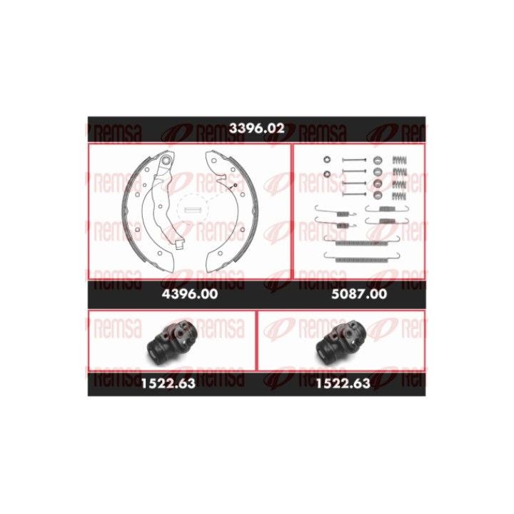 Stabdžių rinkinys, būgniniai stabdžiai REMSA SPK 3396.02