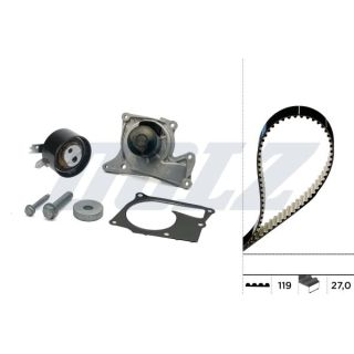 Vandens siurblio ir paskirstymo diržo komplektas DOLZ KD286