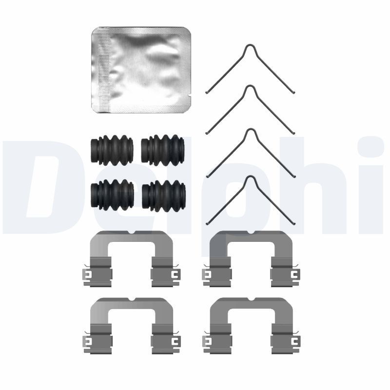Priedų komplektas, diskinių stabdžių trinkelės DELPHI LX0757
