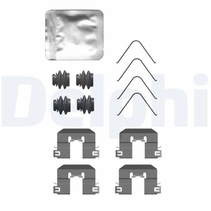 Priedų komplektas, diskinių stabdžių trinkelės DELPHI LX0760