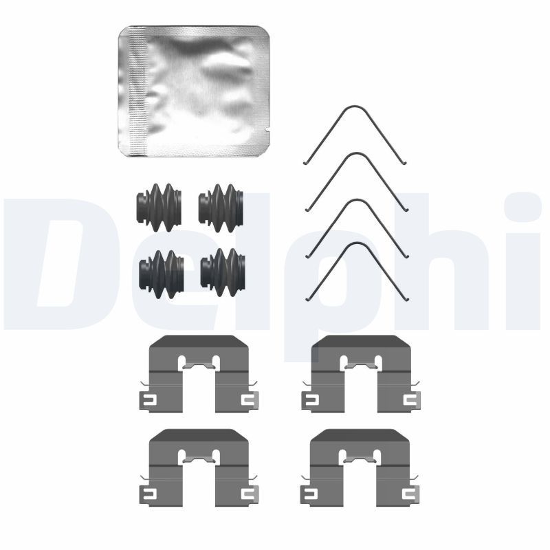 Priedų komplektas, diskinių stabdžių trinkelės DELPHI LX0760