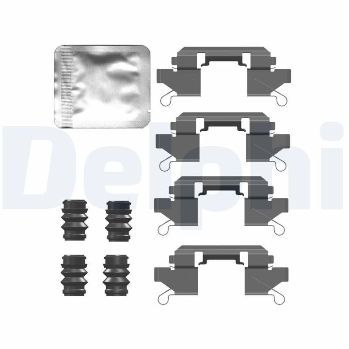 Priedų komplektas, diskinių stabdžių trinkelės DELPHI LX0761