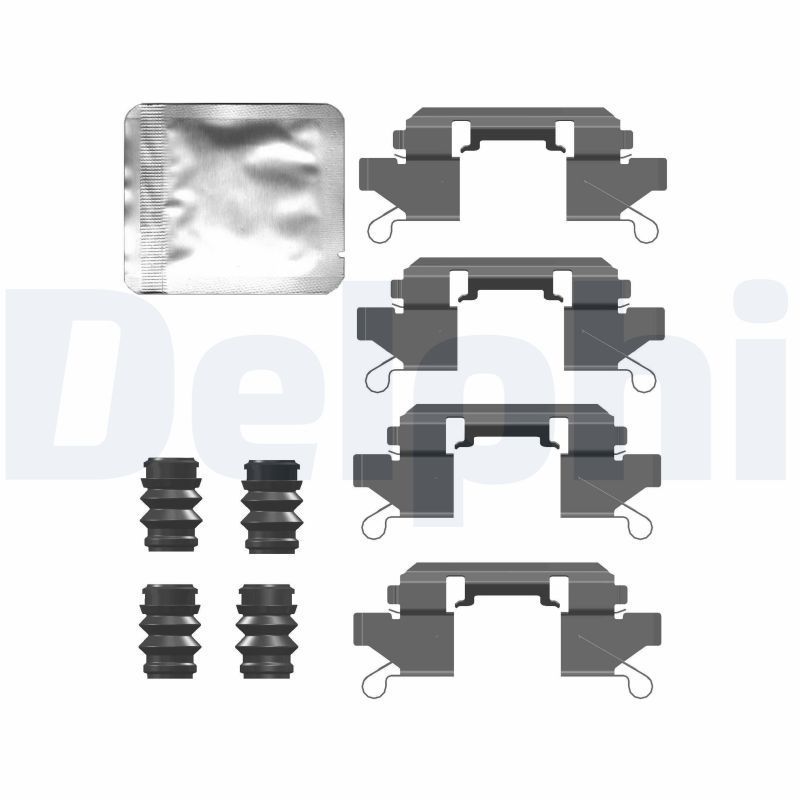 Priedų komplektas, diskinių stabdžių trinkelės DELPHI LX0761