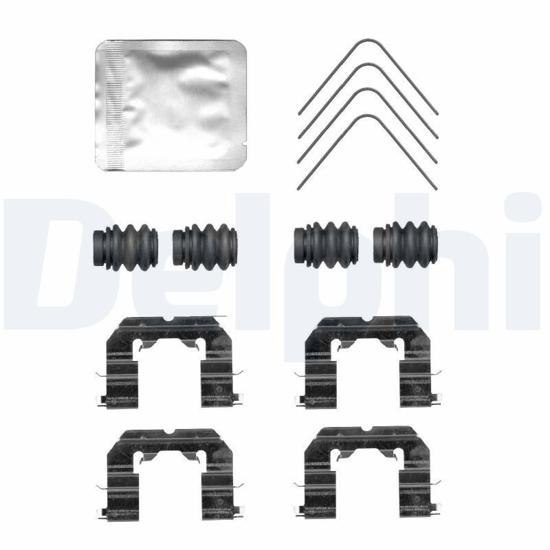 Priedų komplektas, diskinių stabdžių trinkelės DELPHI LX0765