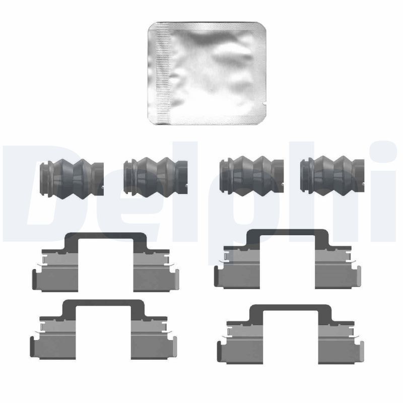 Priedų komplektas, diskinių stabdžių trinkelės DELPHI LX0769