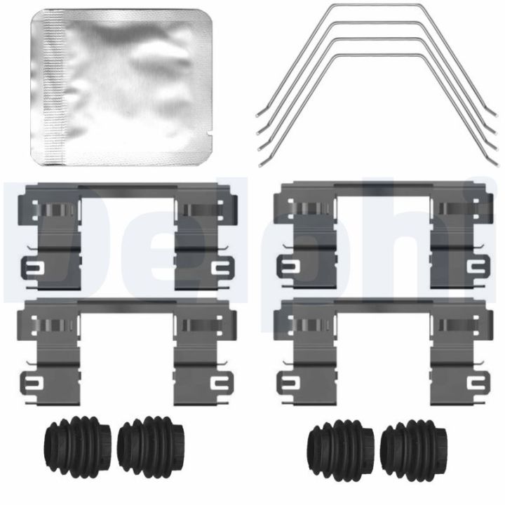 Priedų komplektas, diskinių stabdžių trinkelės DELPHI LX0797