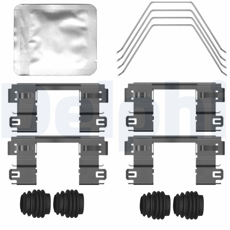 Priedų komplektas, diskinių stabdžių trinkelės DELPHI LX0797